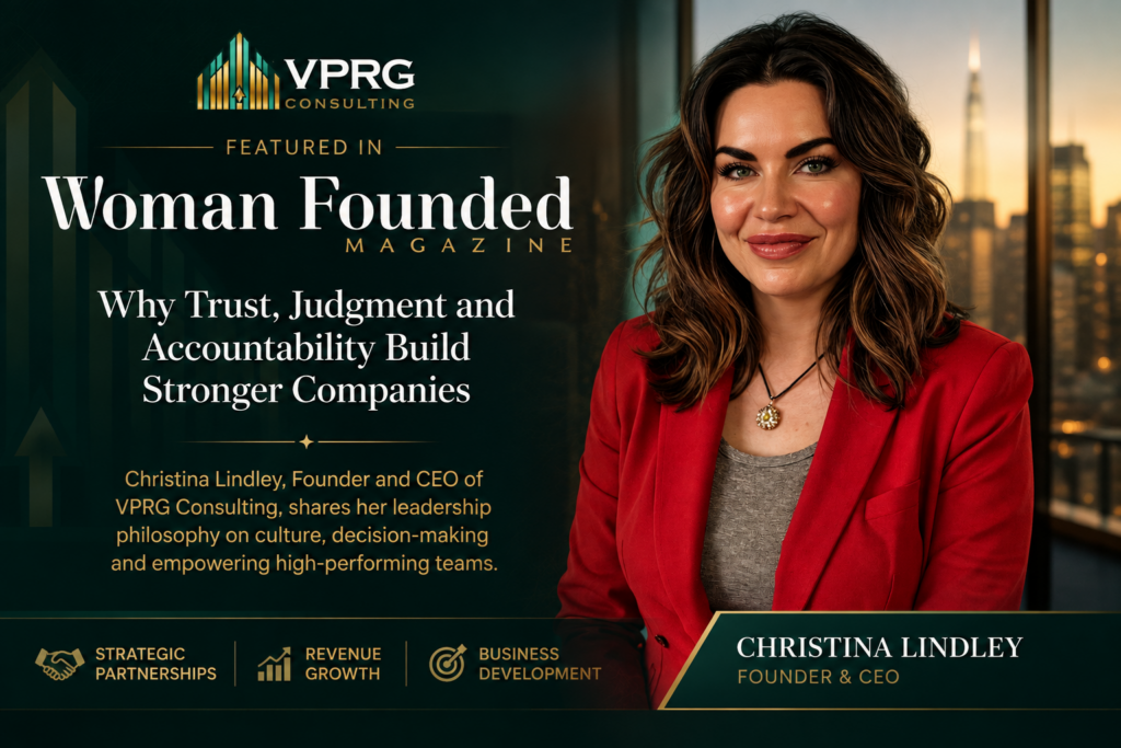 Christina Lindley leadership feature in Woman Founded Magazine about trust, judgment and accountability